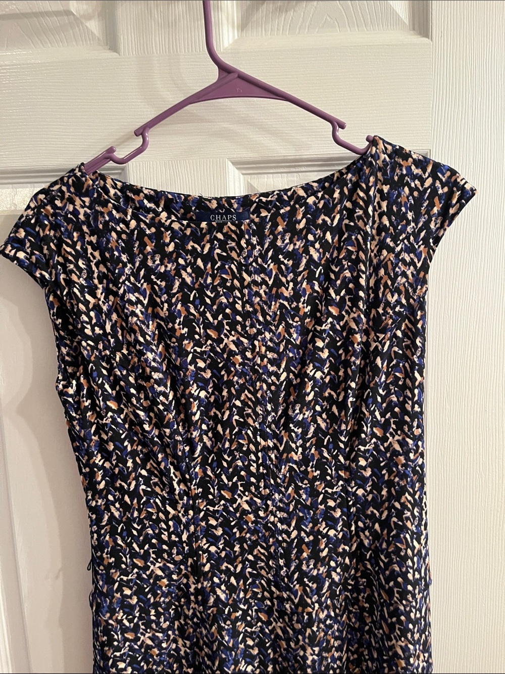 Chaps Cap Sleeve Dress - Picture 2 of 4